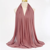 Muslim Chiffon Hijab Scarf Women Long Solid - Lena & Miles Exquisite Boutique LLC.