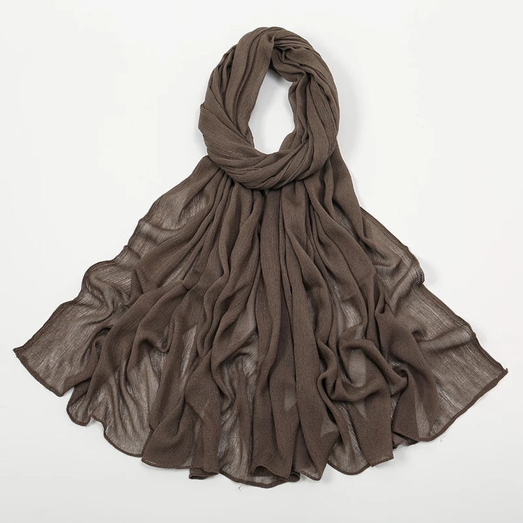 New Crinkle Rayon Hijab For Women Muslim Scarf - Lena & Miles Exquisite Boutique LLC.