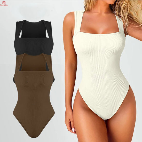 GUUDIA Sexy Summer High Waist for Women Cupless Comfortable Square Collar  Shapewear Ultra Elastic Slim Thong Shapewear Jumpsuit - Lena & Miles Exquisite Boutique LLC.