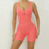 V Back One-Piece Suit Scrunch Sports Jumpsuit Women Gym Rompers Female Quick-Drying Yoga Clothing Fitness Sexy Bodysuits Women - Lena & Miles Exquisite Boutique LLC.