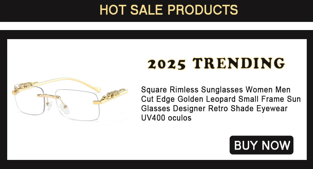 Trendy Punk Sunglasses Rimless Rectangle Sun - Lena & Miles Exquisite Boutique LLC.