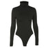 Women Black Long Sleeve Bodysuit Autumn Winter Turtleneck Bodysuits Womens Sexy Bodycon High Waist Romper Body Femee - Lena & Miles Exquisite Boutique LLC.