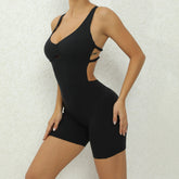 V Back One-Piece Suit Scrunch Sports Jumpsuit Women Gym Rompers Female Quick-Drying Yoga Clothing Fitness Sexy Bodysuits Women - Lena & Miles Exquisite Boutique LLC.
