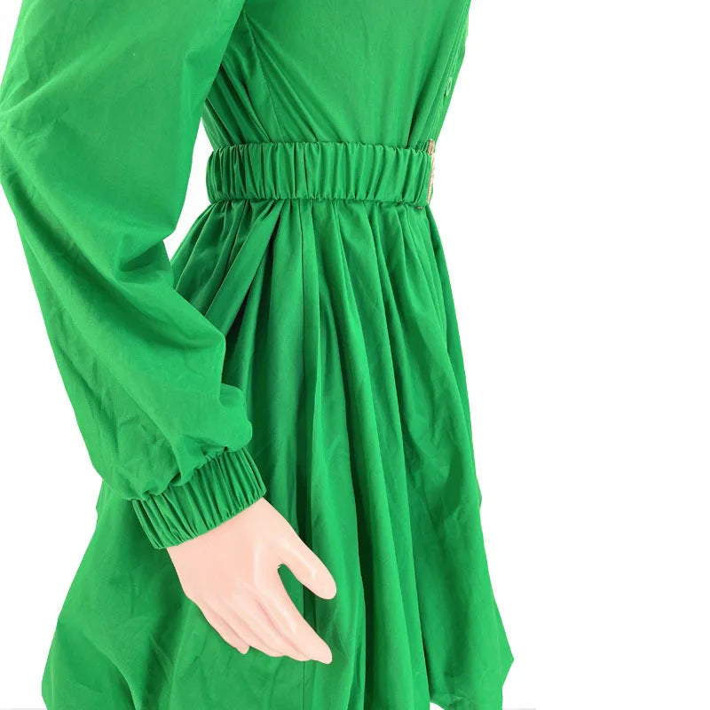 CM.YAYA Long Sleeve with Belt Single Breasted - Lena & Miles Exquisite Boutique LLC.