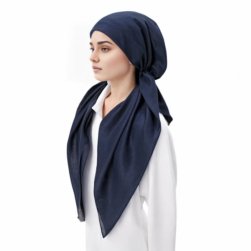 Wholesale Cotton Instant Muslim Hijab Inner Wrap Undercap Triangle Scarf Hijab Plain Islamic Turban Bonnet Soft Headband Hat - Lena & Miles Exquisite Boutique LLC.