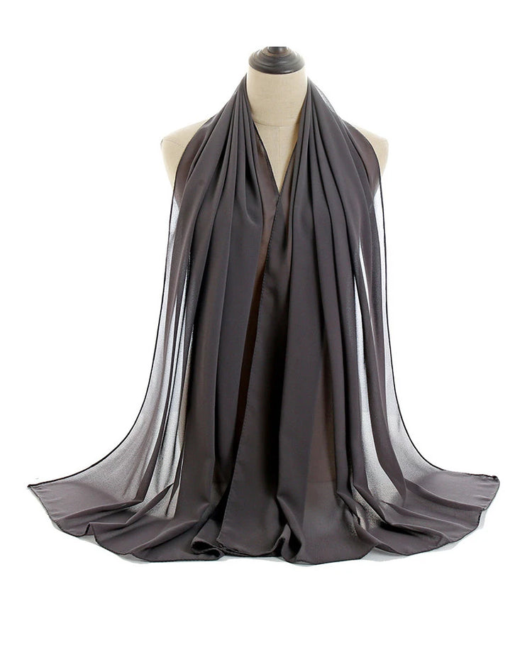Ramadan Muslim Chiffon Hijabs For Woman Plain - Lena & Miles Exquisite Boutique LLC.