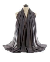 Ramadan Muslim Chiffon Hijabs For Woman Plain - Lena & Miles Exquisite Boutique LLC.