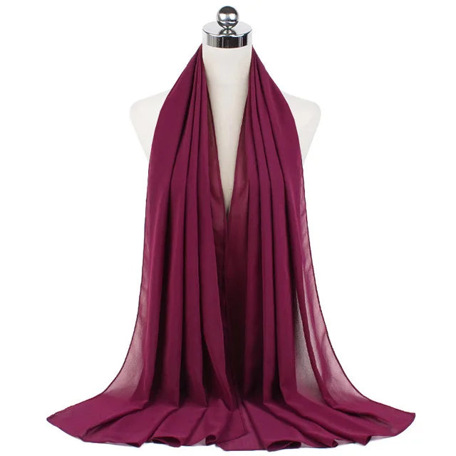 Women Muslim Chiffon Hijab Shawls Scarf - Lena & Miles Exquisite Boutique LLC.
