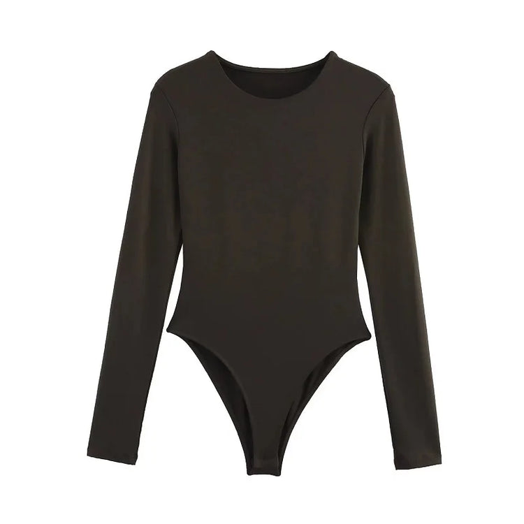 TRAF 2025 Bodysuit Women Sexy Bodys for Women Bustier Body Ladies Top Long Sleeve Bodysuits Woman Spring Summer Outfits Lingerie - Lena & Miles Exquisite Boutique LLC.