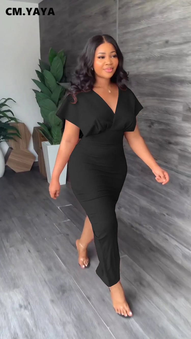 CM.YAYA Vintage Women Batwing Short Sleeve - Lena & Miles Exquisite Boutique LLC.