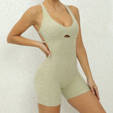 V Back One-Piece Suit Scrunch Sports Jumpsuit Women Gym Rompers Female Quick-Drying Yoga Clothing Fitness Sexy Bodysuits Women - Lena & Miles Exquisite Boutique LLC.