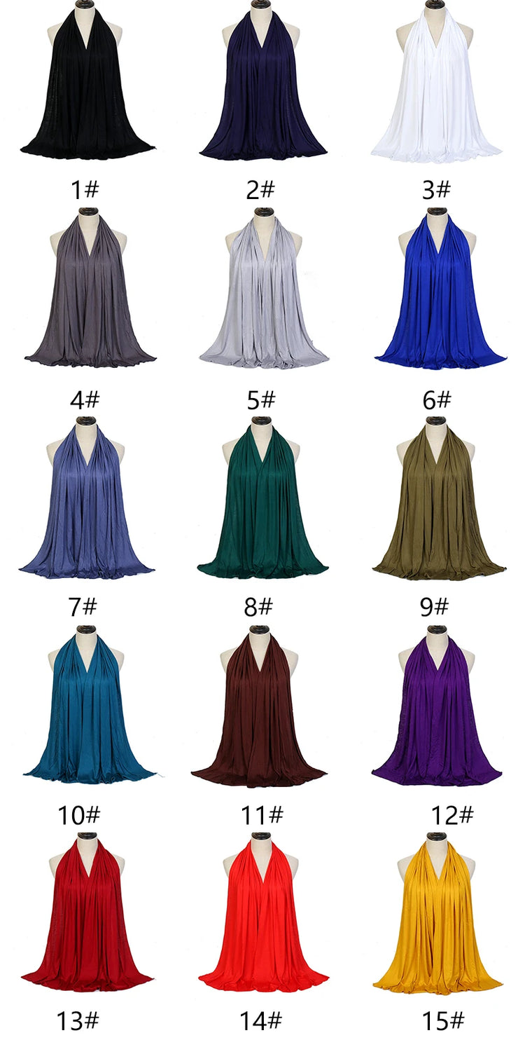 Premium Modal Cotton Jersey Hijab Scarf Long - Lena & Miles Exquisite Boutique LLC.