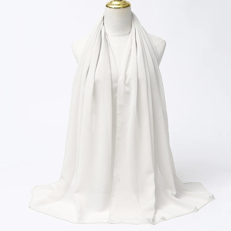 Muslim Chiffon Hijab Scarf Women Long Solid - Lena & Miles Exquisite Boutique LLC.