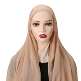 Full Cover Inner Muslim Chiffon Hijab Instant Scarf Islamic Cap Head Wear Caps Underscarf Bone Bonnet Headcover - Lena & Miles Exquisite Boutique LLC.