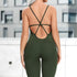 Women Yoga Jumpsuit Backless Workout Catsuit Bodysuit Sleeveless Gym Bodycon Romper Sportswear Fitness Yoga Suit Sexy Sport Set - Lena & Miles Exquisite Boutique LLC.