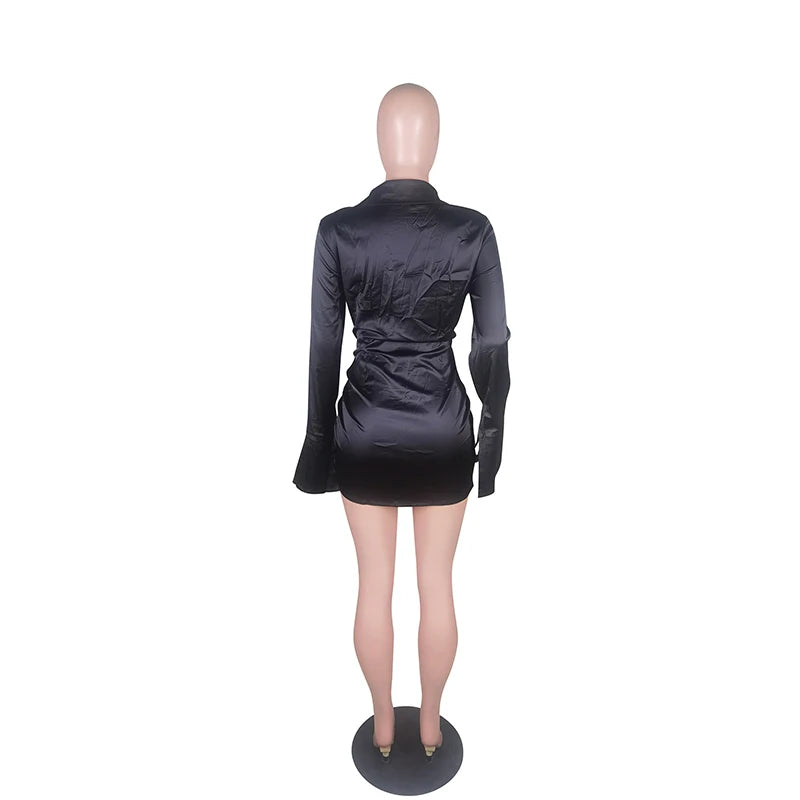 2023 Elastic Elegant Single-Breasted Dress Retro - Lena & Miles Exquisite Boutique LLC.