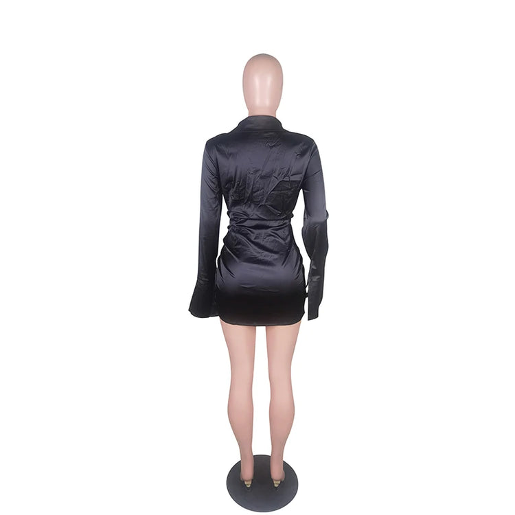 2023 Elastic Elegant Single-Breasted Dress Retro - Lena & Miles Exquisite Boutique LLC.