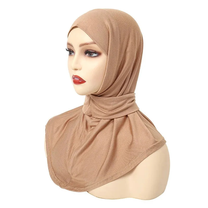 Classical Islam Women Ready To Wear Snap Fastener Hijabs For Woman Full Cover Head Wraps Scarf Turban Caps Turbante Mujer - Lena & Miles Exquisite Boutique LLC.
