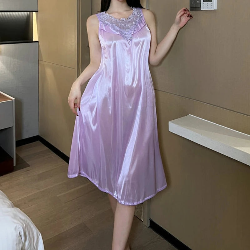 Women Loose Casual Purple Lace Long Dress - Lena & Miles Exquisite Boutique LLC.