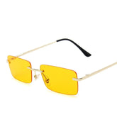 Rimless Rectangle Sunglasses Women UV400 Driving Sun Glasses Men Clear Color Summer Accessories Square Small Size - Lena & Miles Exquisite Boutique LLC.