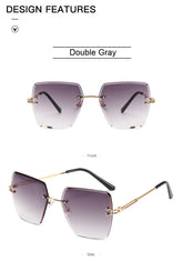 Vintage Square Sunglasses Women Brand Designer Fashion Sun - Lena & Miles Exquisite Boutique LLC.