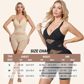 Women Body Shaper Cross Compression Tummy Control Butt Lifter Mesh Shapewear Bodysuit Faja With Open Crotch - Lena & Miles Exquisite Boutique LLC.