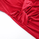 Tuularose Sexy Backless Red Dress Women&