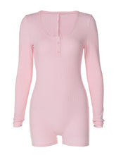 Dulzura Skinny Long Sleeve Playsuits Solid Bodycon Jumpsuits Rompers Evening Party Club Holiday Workout Sport Women Clothes Y2K - Lena & Miles Exquisite Boutique LLC.