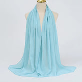 Ramadan Muslim Chiffon Hijabs For Woman Plain - Lena & Miles Exquisite Boutique LLC.