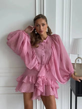 Tornova Fashion Ruffled Mini Dress - Lena & Miles Exquisite Boutique LLC.