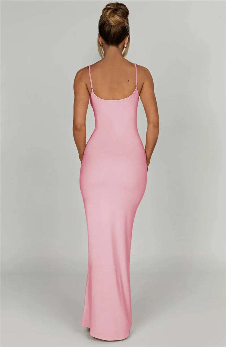 Mozision Spaghetti Strap Backless Bodycon - Lena & Miles Exquisite Boutique LLC.