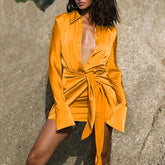 2023 Elastic Elegant Single-Breasted Dress Retro - Lena & Miles Exquisite Boutique LLC.