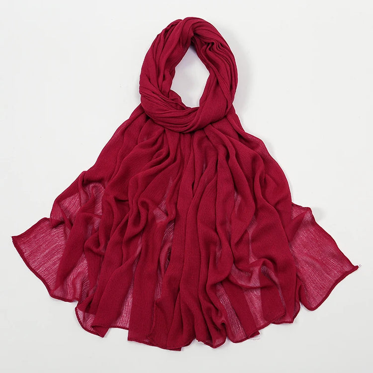 New Crinkle Rayon Hijab For Women Muslim Scarf - Lena & Miles Exquisite Boutique LLC.