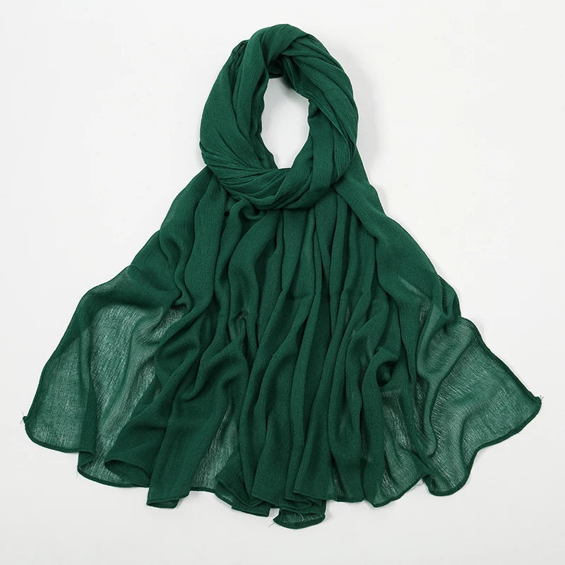 New Crinkle Rayon Hijab For Women Muslim Scarf - Lena & Miles Exquisite Boutique LLC.