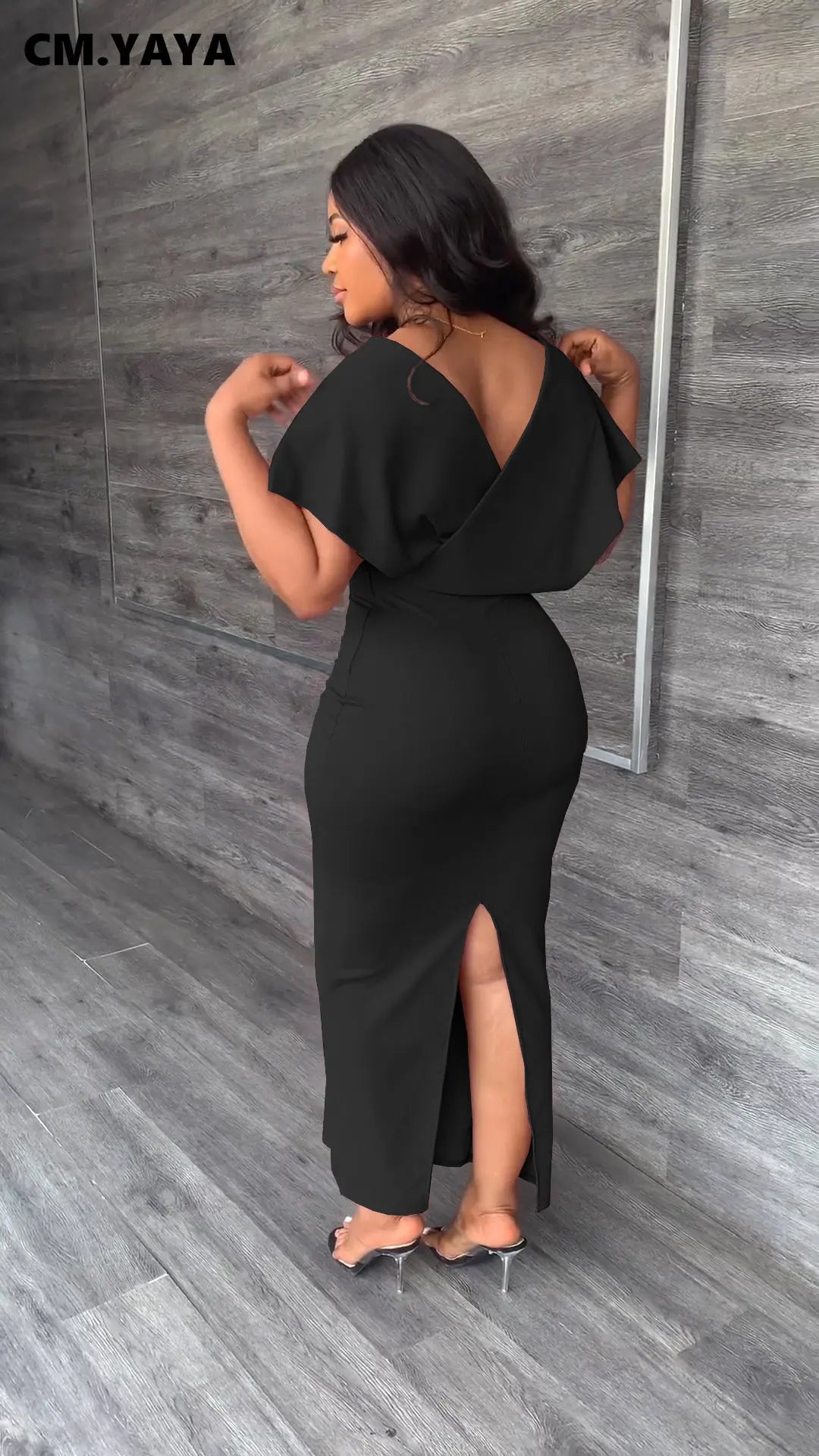 CM.YAYA Vintage Women Batwing Short Sleeve - Lena & Miles Exquisite Boutique LLC.