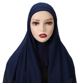 Full Cover Inner Muslim Chiffon Hijab Instant Scarf Islamic Cap Head Wear Caps Underscarf Bone Bonnet Headcover - Lena & Miles Exquisite Boutique LLC.