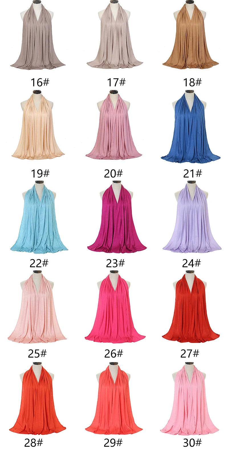 Premium Modal Cotton Jersey Hijab Scarf Long - Lena & Miles Exquisite Boutique LLC.