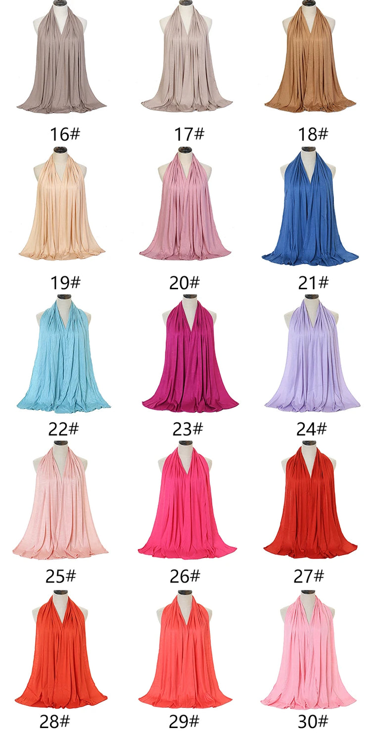 Premium Modal Cotton Jersey Hijab Scarf Long - Lena & Miles Exquisite Boutique LLC.