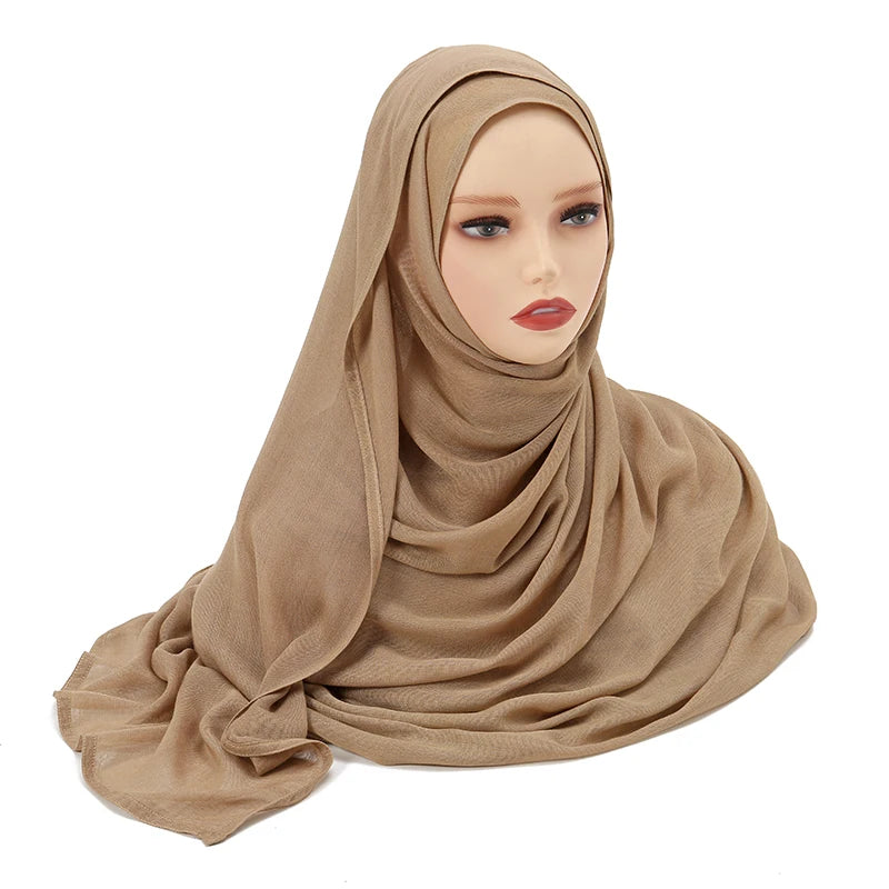 Muslim Modal Hijab Rayon Cotton Shawls - Lena & Miles Exquisite Boutique LLC.