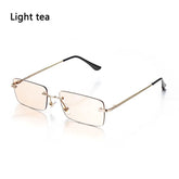 Trendy Punk Sunglasses Rimless Rectangle Sun - Lena & Miles Exquisite Boutique LLC.