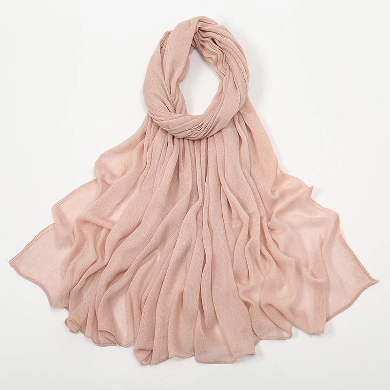 New Crinkle Rayon Hijab For Women Muslim Scarf - Lena & Miles Exquisite Boutique LLC.