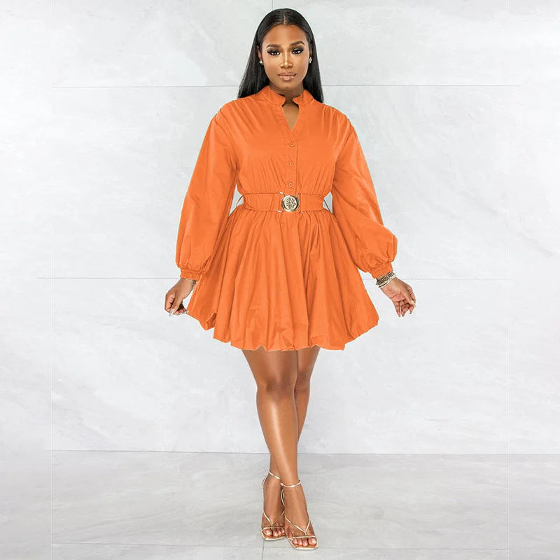 CM.YAYA Long Sleeve with Belt Single Breasted - Lena & Miles Exquisite Boutique LLC.