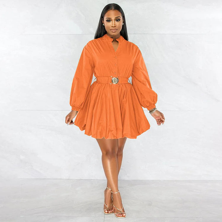 CM.YAYA Long Sleeve with Belt Single Breasted - Lena & Miles Exquisite Boutique LLC.