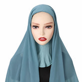 Full Cover Inner Muslim Chiffon Hijab Instant Scarf Islamic Cap Head Wear Caps Underscarf Bone Bonnet Headcover - Lena & Miles Exquisite Boutique LLC.