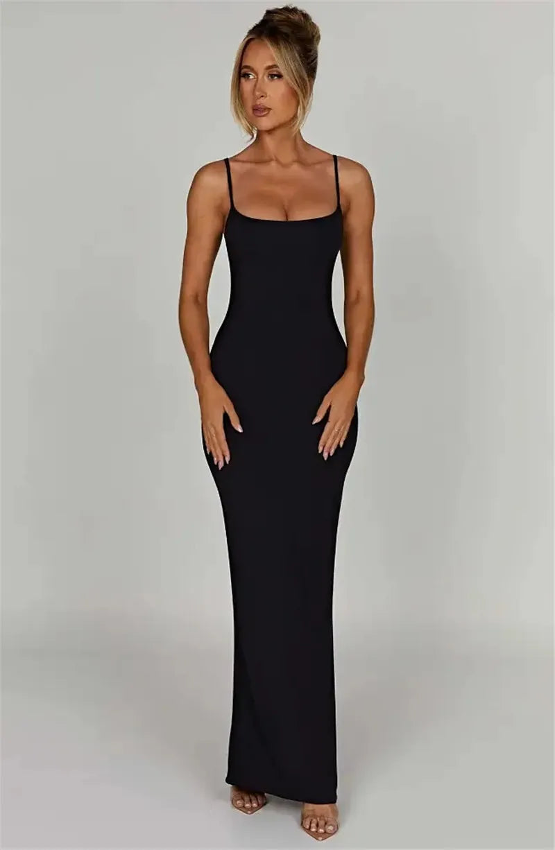 Mozision Spaghetti Strap Backless Bodycon - Lena & Miles Exquisite Boutique LLC.