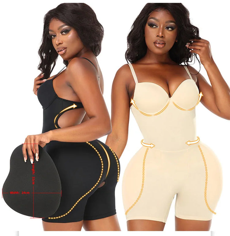 AfruliA Bodysuit Shapewear Padded Hip Enhancer Bra Cushion Butt Lifter Sexy Back Body Shaper Jumpsuits Fajas Colombianas Girdles - Lena & Miles Exquisite Boutique LLC.
