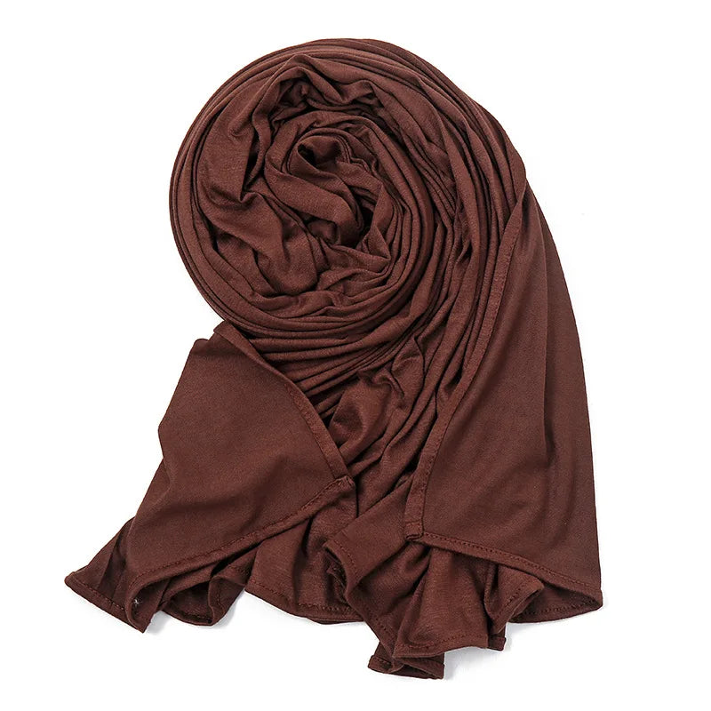 Easy To Wear Jersey Hijab Scarf Solid Color - Lena & Miles Exquisite Boutique LLC.