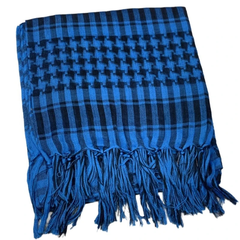 Classical Headwrap Shemagh Scarf for Sun Protections Arab Keffiyeh Headscarf Arabian Dubai Headcover Ethnic Hijab Shawl - Lena & Miles Exquisite Boutique LLC.