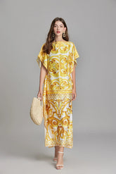 JAMERARY New Summer Holiday Golden Flower - Lena & Miles Exquisite Boutique LLC.