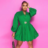 CM.YAYA Long Sleeve with Belt Single Breasted - Lena & Miles Exquisite Boutique LLC.